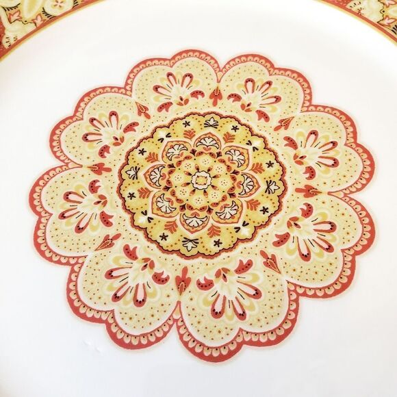 222 Fifth "Lyria Saffron " Fine China Platter - Picture 2 of 6